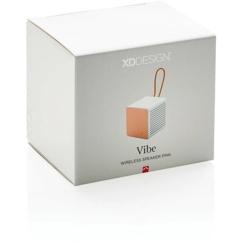 Vibe draadloze 3W speaker roze, grijs