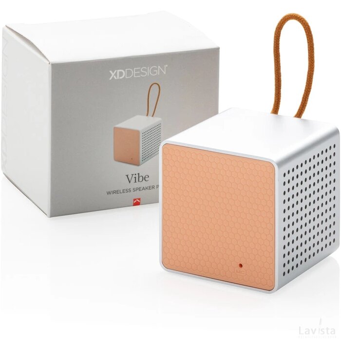 Vibe draadloze 3W speaker roze, grijs