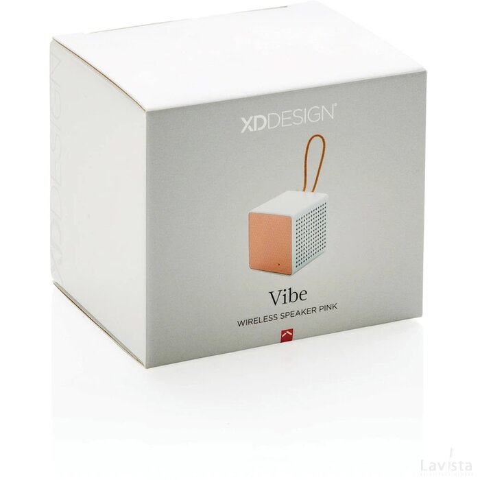 Vibe draadloze 3W speaker roze, grijs