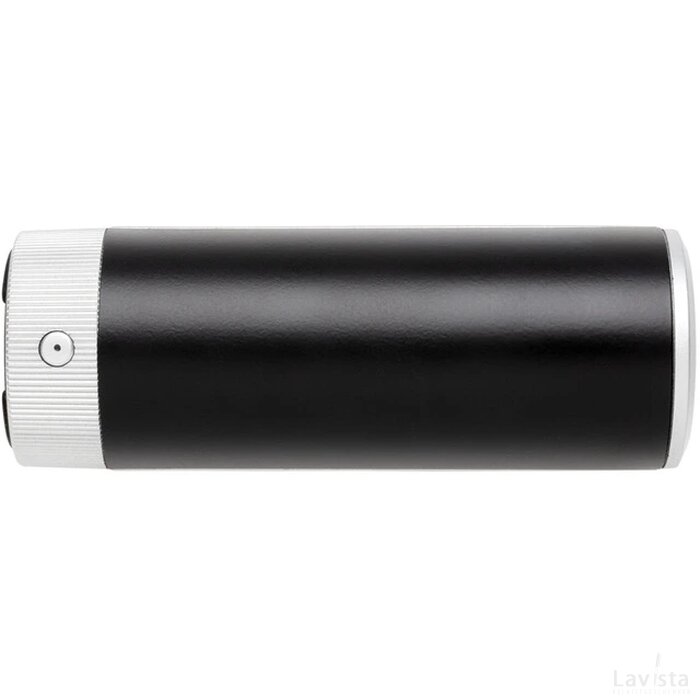 Light up logo draadloze 3W speaker en 2.200 mAh powerbank zwart, grijs