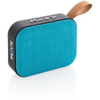 Fabric trend draadloze 3W speaker blauw, zwart