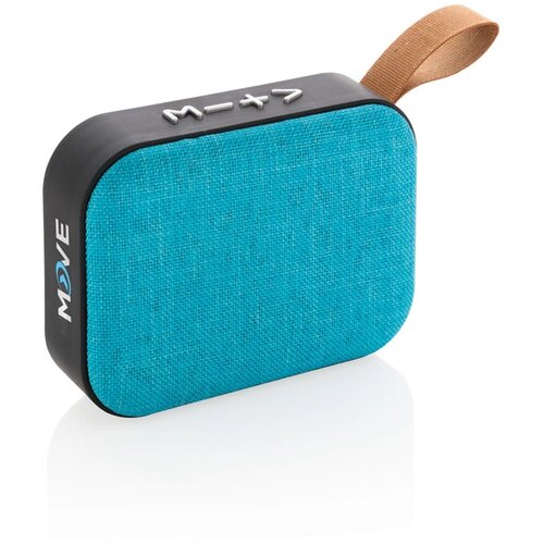 Fabric trend draadloze 3W speaker blauw, zwart