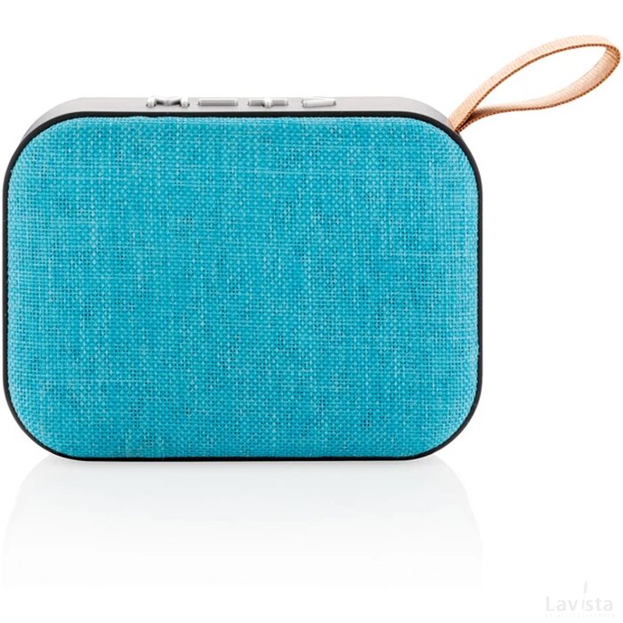 Fabric trend draadloze 3W speaker blauw, zwart