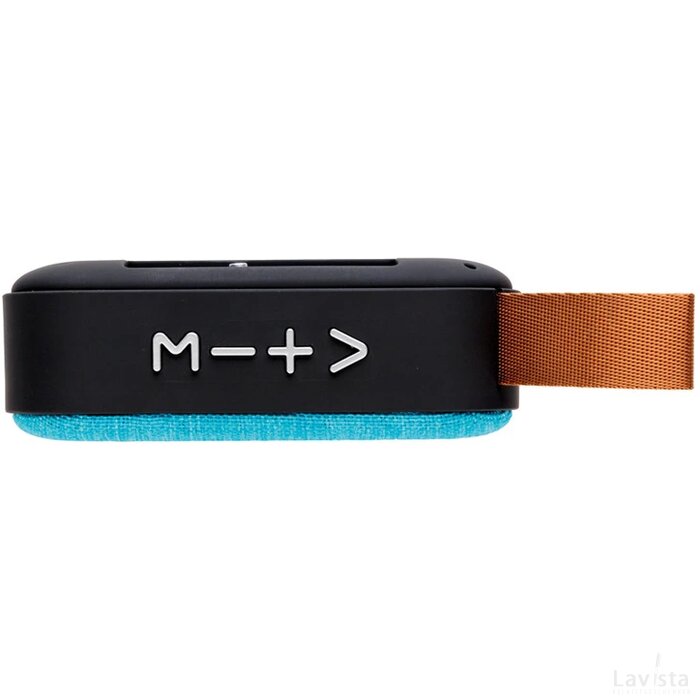Fabric trend draadloze 3W speaker blauw, zwart