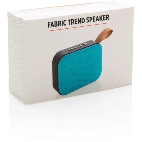 Fabric trend draadloze 3W speaker blauw, zwart