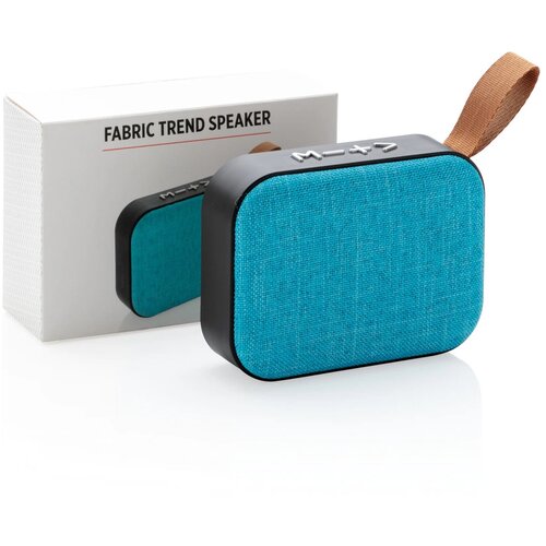 Fabric trend draadloze 3W speaker blauw, zwart