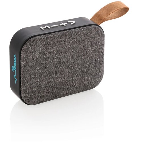 Fabric trend draadloze 3W speaker antraciet, zwart