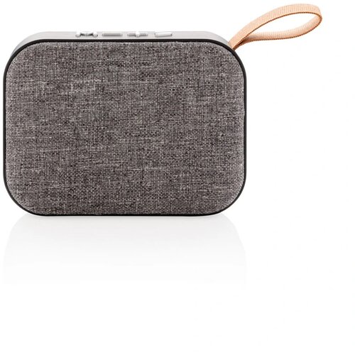 Fabric trend draadloze 3W speaker antraciet, zwart