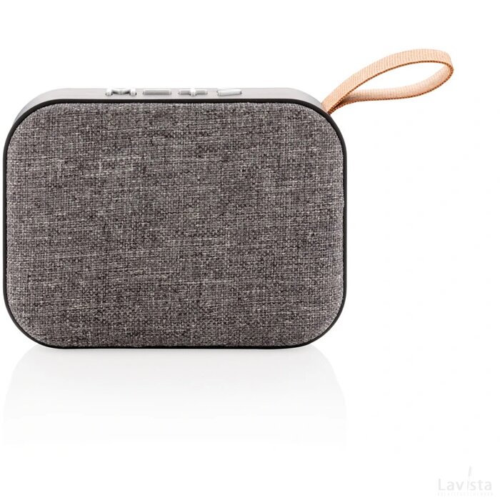 Fabric trend draadloze 3W speaker antraciet, zwart