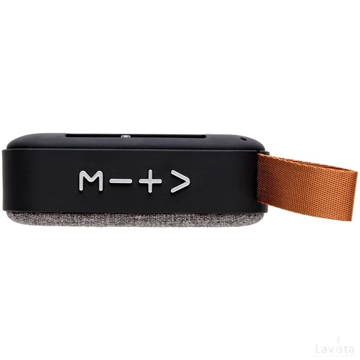 Fabric trend draadloze 3W speaker antraciet, zwart