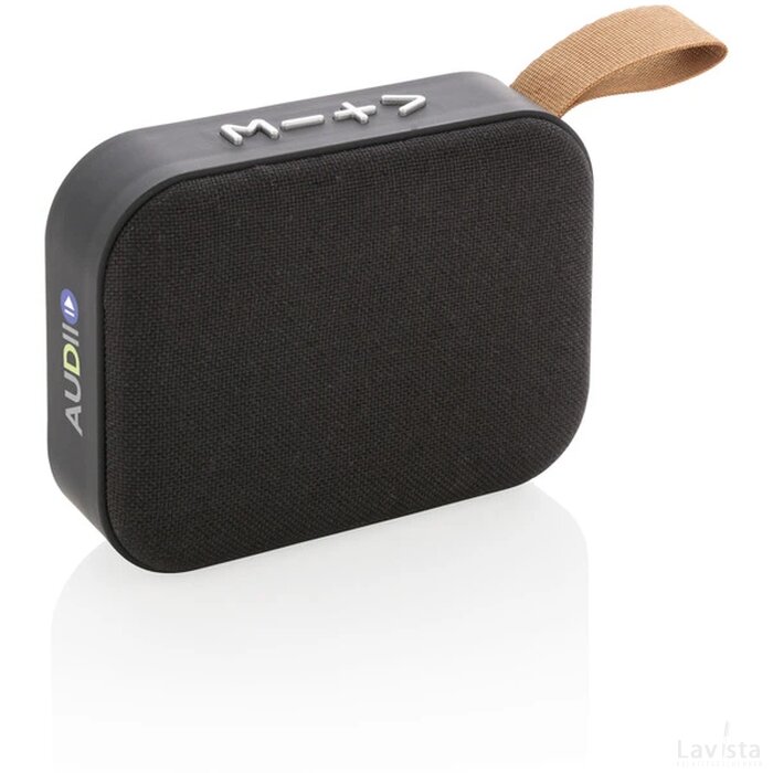 Fabric trend draadloze 3W speaker zwart, zwart