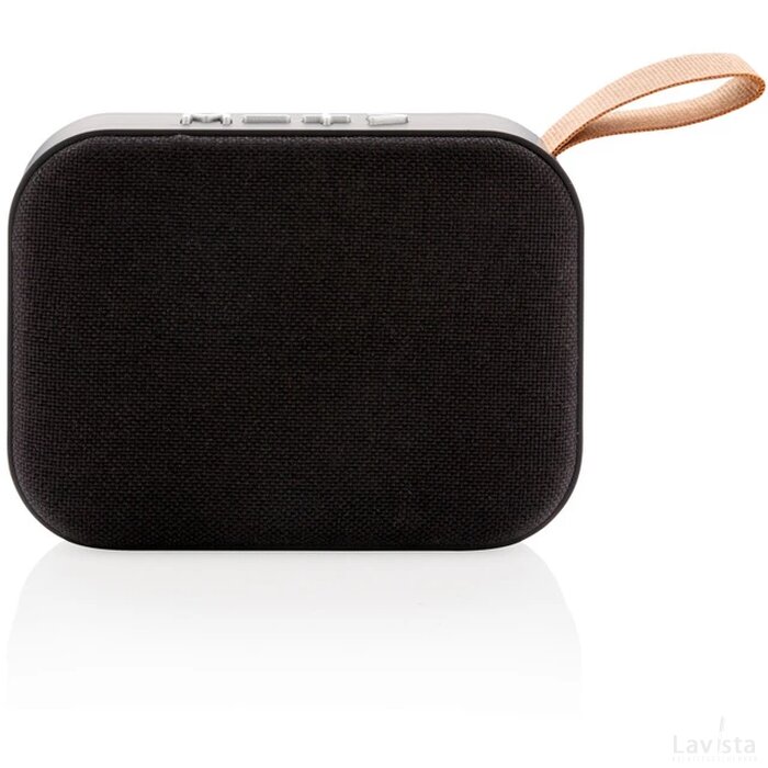 Fabric trend draadloze 3W speaker zwart, zwart
