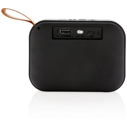 Fabric trend draadloze 3W speaker zwart, zwart