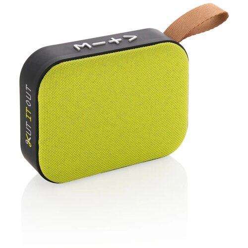 Fabric trend draadloze 3W speaker groen, zwart