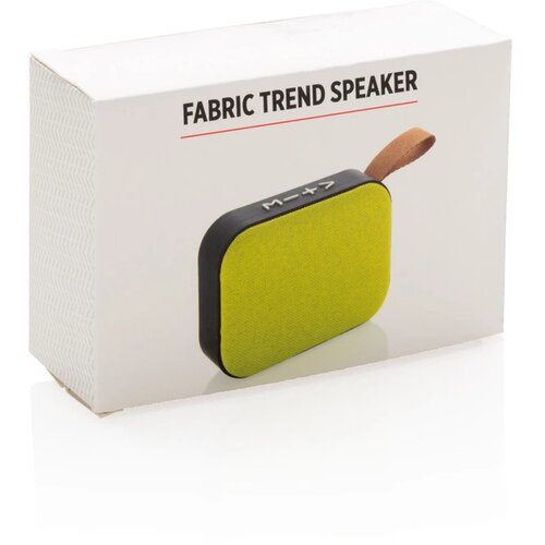 Fabric trend draadloze 3W speaker groen, zwart
