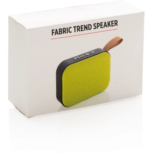 Fabric trend draadloze 3W speaker groen, zwart