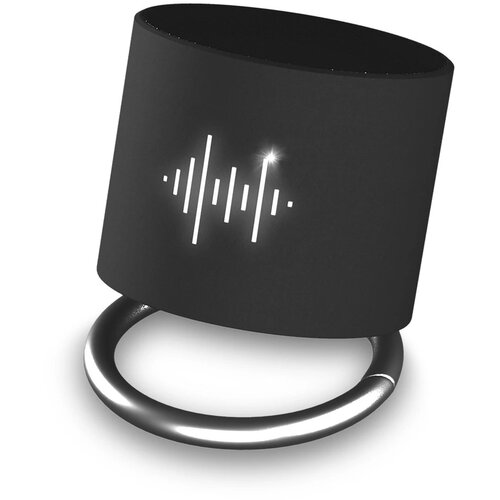 SCX.design S26 speaker 3W voorzien van ring met oplichtend logo Zwart