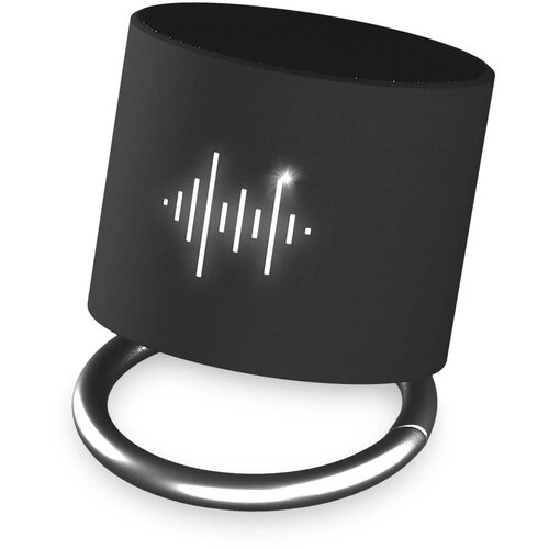 SCX.design S26 speaker 3W voorzien van ring met oplichtend logo Zwart