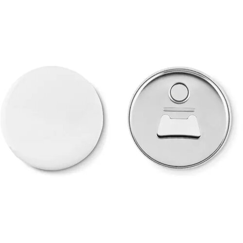 Koelkastmagneet en flesopener Pin opener mat zilver