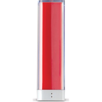 Powerbank transparant 2200mAh transparant rood Powerbank transparant 2200mAh transparant rood