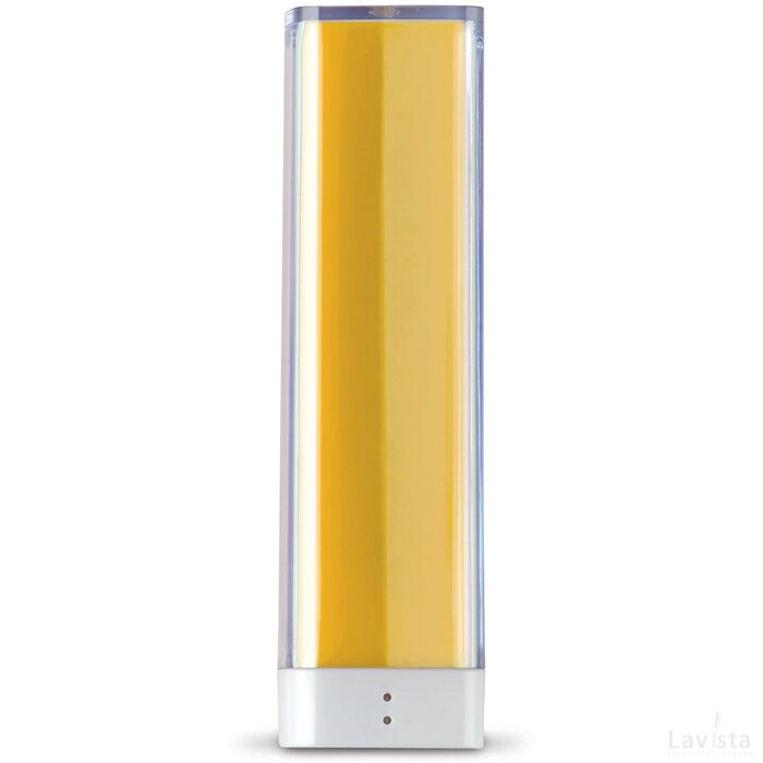 Powerbank transparant 2200mAh transparant geel