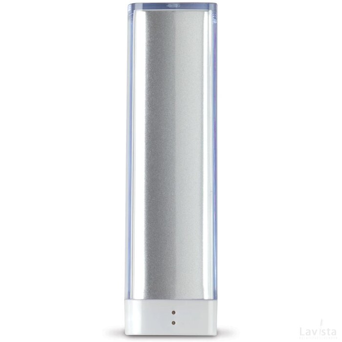 Powerbank transparant 2200mAh transparant zilver