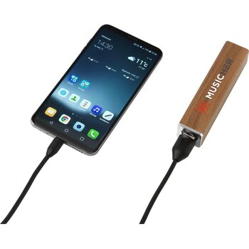 Powercharger2000Wood Powerbank Donkerbruin Powercharger2000Wood Powerbank Donkerbruin