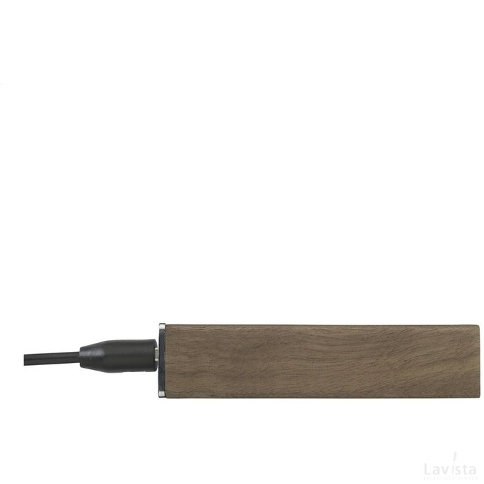 Powercharger2000Wood Powerbank Donkerbruin