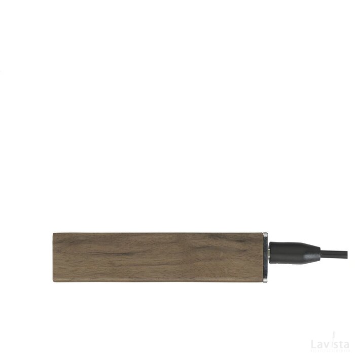 Powercharger2000Wood Powerbank Donkerbruin