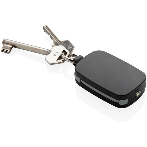 1.200 mAh sleutelhanger powerbank met geintegreerde kabels zwart