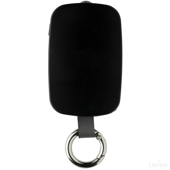 1.200 mAh sleutelhanger powerbank met geintegreerde kabels zwart