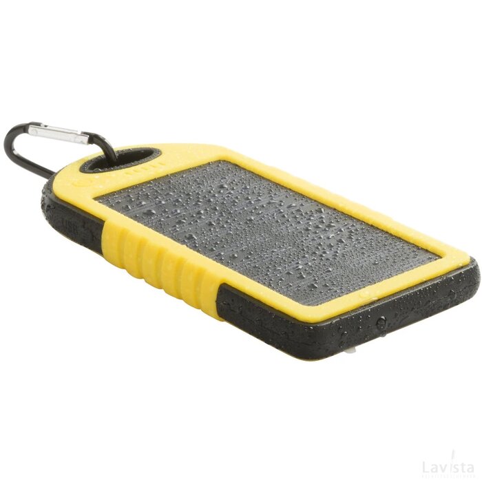 Lenard Usb Power Bank Met Zonne Energie Lader Geel