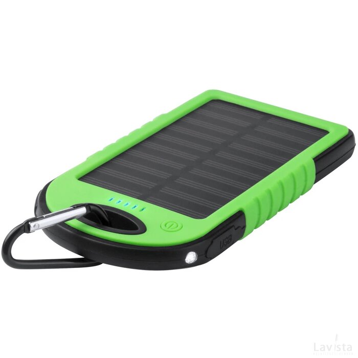 Lenard Usb Power Bank Met Zonne Energie Lader Groen