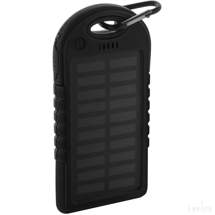 Lenard Usb Power Bank Met Zonne Energie Lader Zwart
