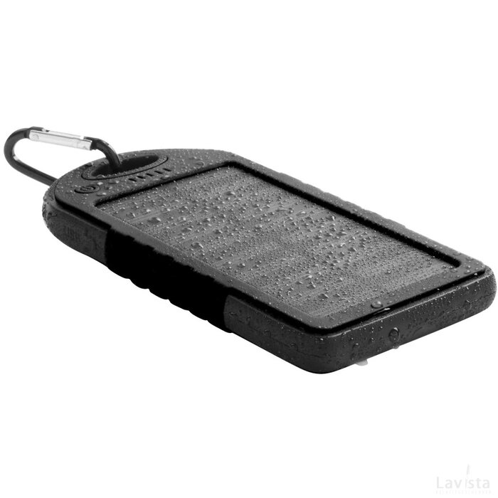 Lenard Usb Power Bank Met Zonne Energie Lader Zwart