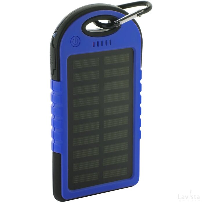 Lenard Usb Power Bank Met Zonne Energie Lader (Kobalt) Blauw