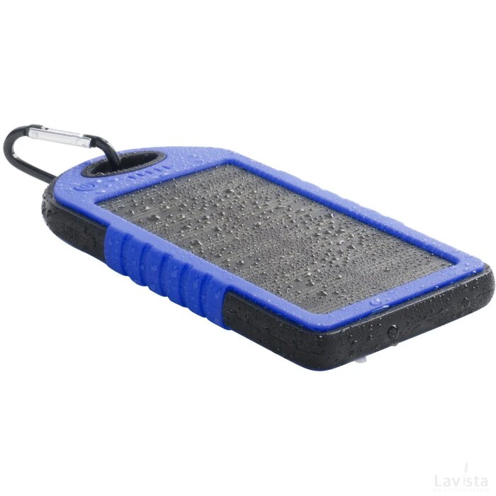 Lenard Usb Power Bank Met Zonne Energie Lader (Kobalt) Blauw