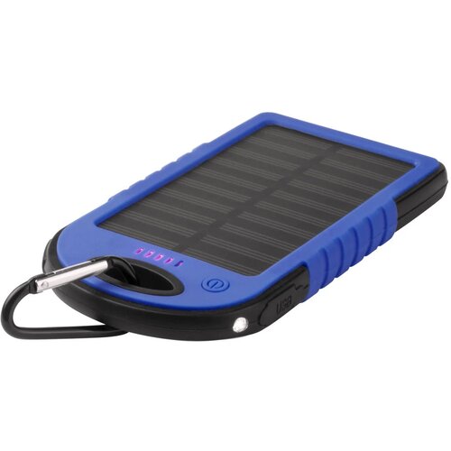 Lenard Usb Power Bank Met Zonne Energie Lader (Kobalt) Blauw