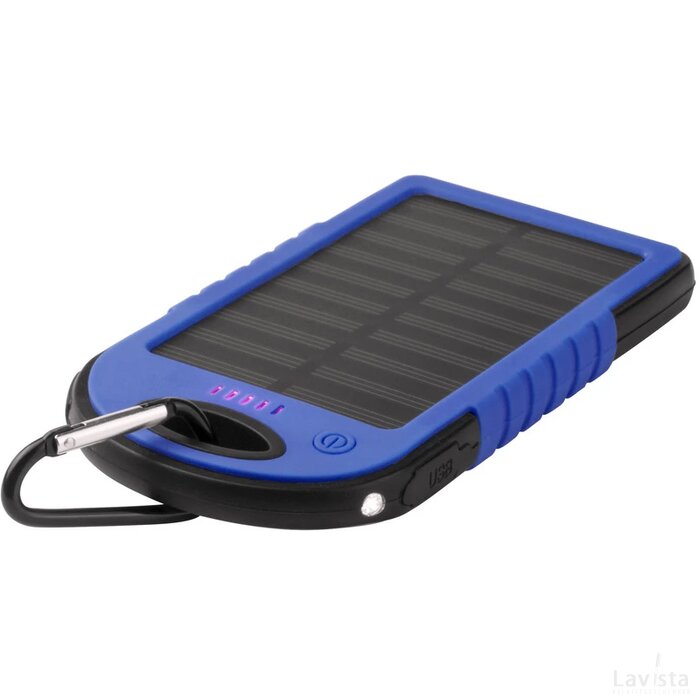 Lenard Usb Power Bank Met Zonne Energie Lader (Kobalt) Blauw