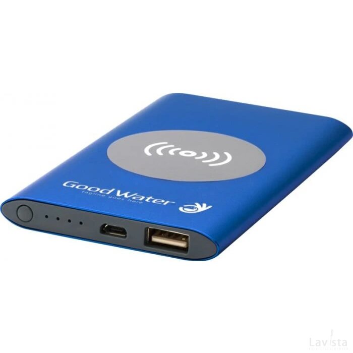 Juice 4000 mAh draadloze powerbank Koningsblauw