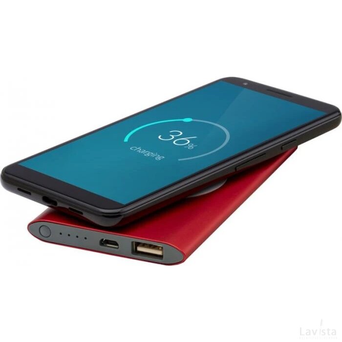 Juice 4000 mAh draadloze powerbank Rood