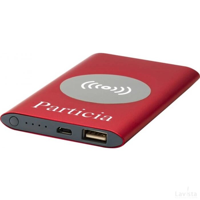 Juice 4000 mAh draadloze powerbank Rood