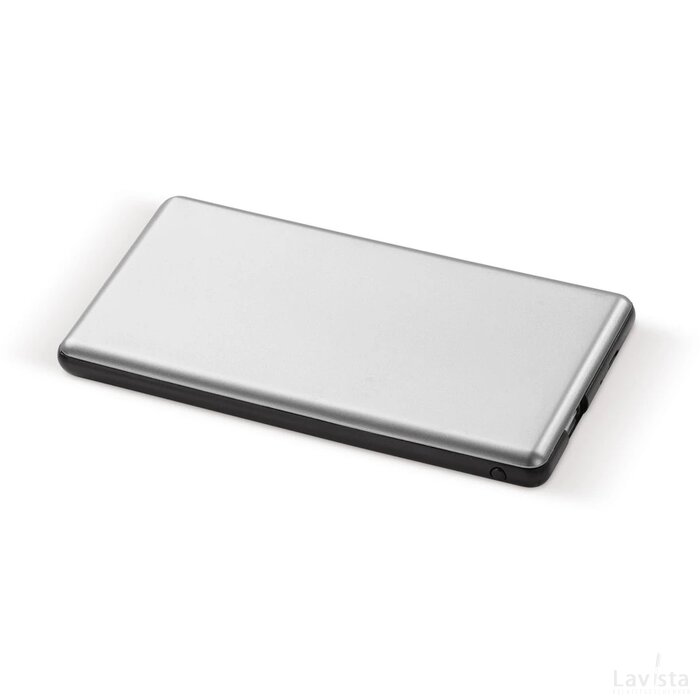 Light-up logo powerbank 4000mAh zilver / zwart