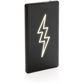 Light up logo 4.000 mAh powerbank zwart Light up logo 4.000 mAh powerbank zwart