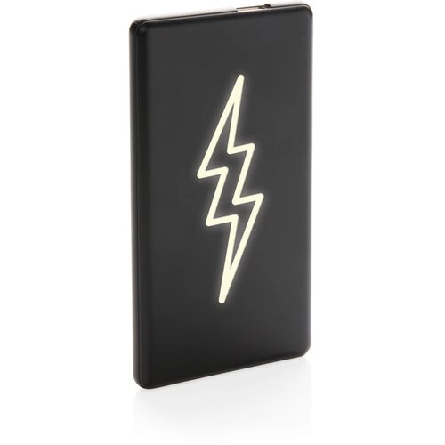 Light up logo 4.000 mAh powerbank zwart