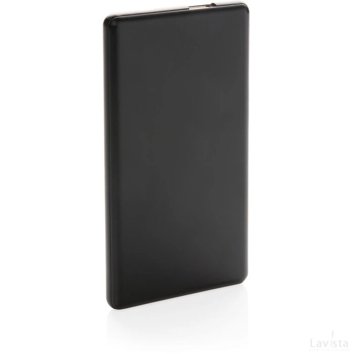 Light up logo 4.000 mAh powerbank zwart