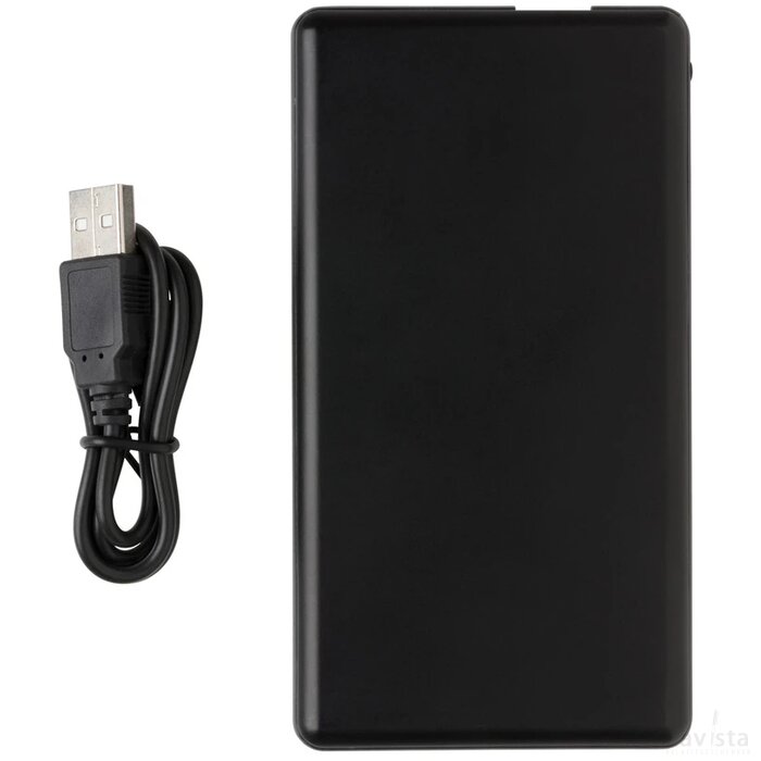 Light up logo 4.000 mAh powerbank zwart