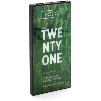 Tempered glass 5.000 mAh powerbank zwart