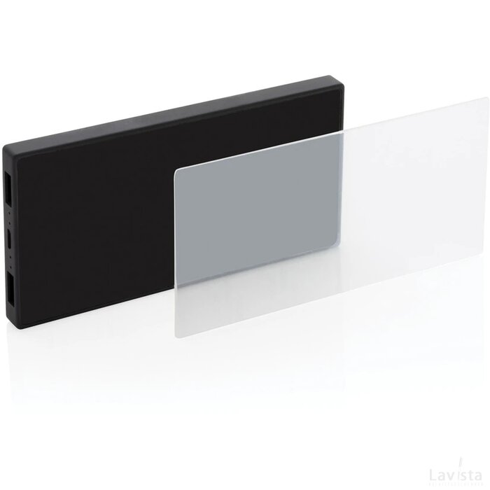 Tempered glass 5.000 mAh powerbank zwart