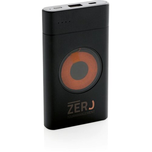 Encore 8.000 mAh powerbank met draadloze oplader zwart